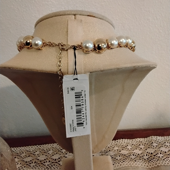 Anne Klein Gold with Pearls Bead Necklace - Picture 4 of 6